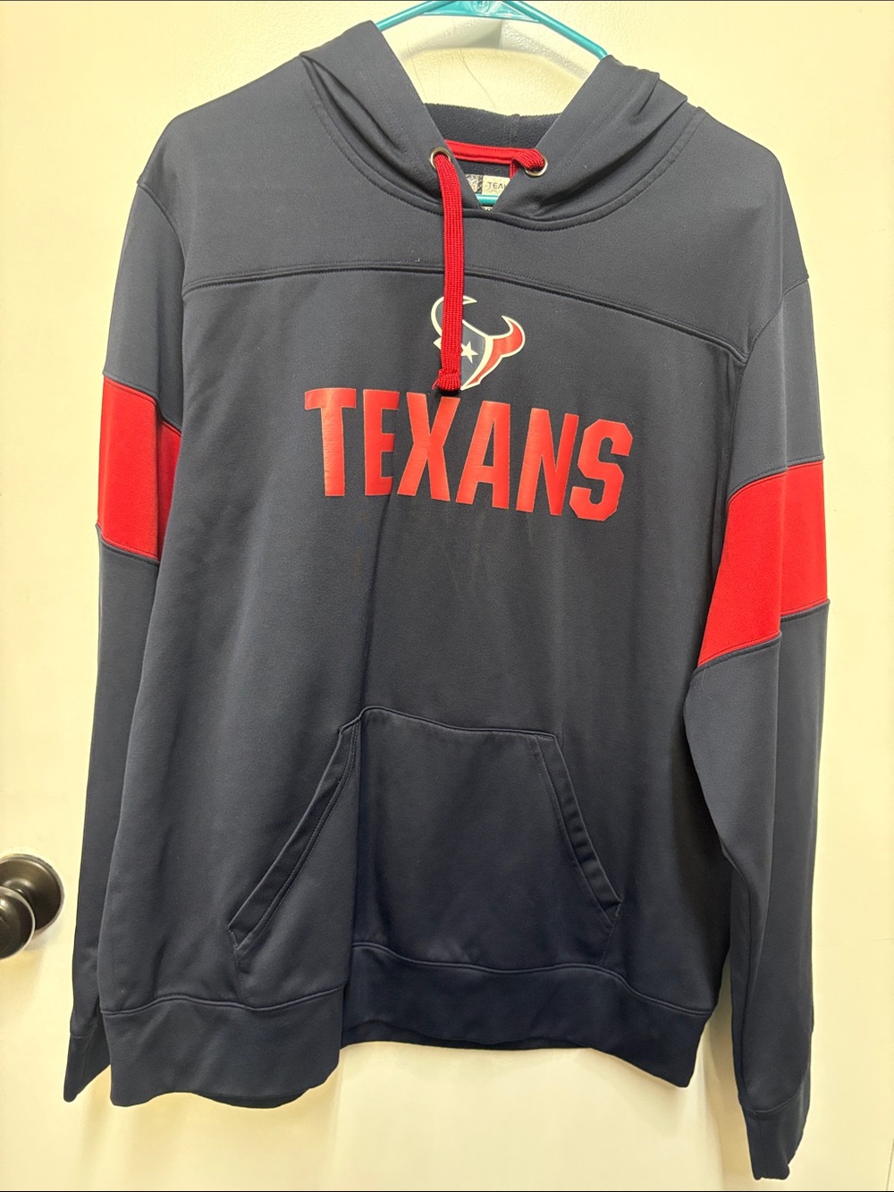 Houston Texans Men’s Hooded Pullover Sweatshirt - Navy/Red
